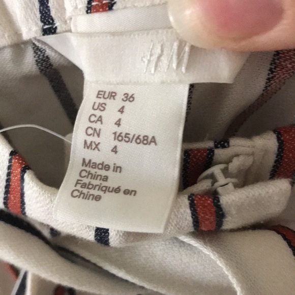 High waist paper bag striped shorts 4 - Picture 3 of 4